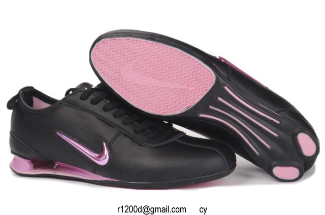 shox femme noir et rose